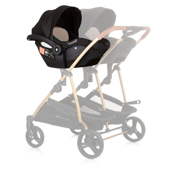 Chipolino Duo Aaut siège 40-87 cm Groupe 0+ Obsidian Black Beige