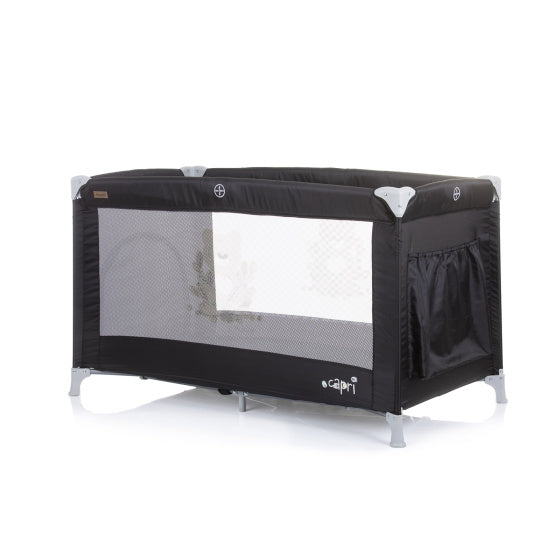 Chipolino capri pliable de camping pliable avec apport latéral ébène noir
