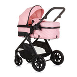 Poussette pliable 3-en-1 Chipolino Harmony avec sac à couches rose