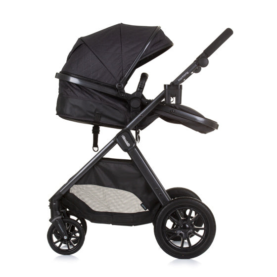 Poussette pliable 3 en 1 Chipolino Harmony avec sac à couches granit anthracite