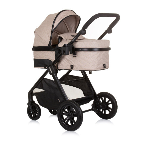 Chipolino Harmony Poussette pliable 3 en 1 avec sac à couches Macadamia Beige Noir