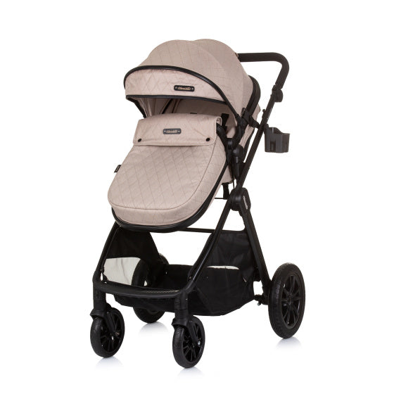 Chipolino Harmony Poussette pliable 3 en 1 avec sac à couches Macadamia Beige Noir