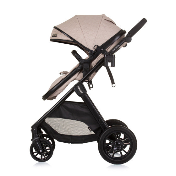 Chipolino Harmony Poussette pliable 3 en 1 avec sac à couches Macadamia Beige Noir