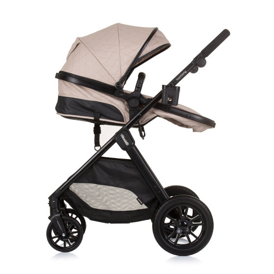 Chipolino Harmony Poussette pliable 3 en 1 avec sac à couches Macadamia Beige Noir