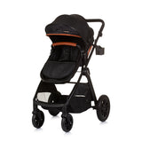 Poussette pliable 3 en 1 Chipolino Harmony avec sac à langer noir obsidienne