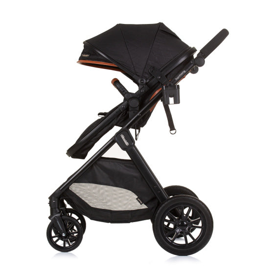 Poussette pliable 3 en 1 Chipolino Harmony avec sac à langer noir obsidienne