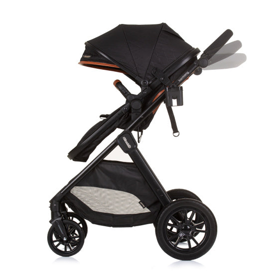 Poussette pliable 3 en 1 Chipolino Harmony avec sac à langer noir obsidienne