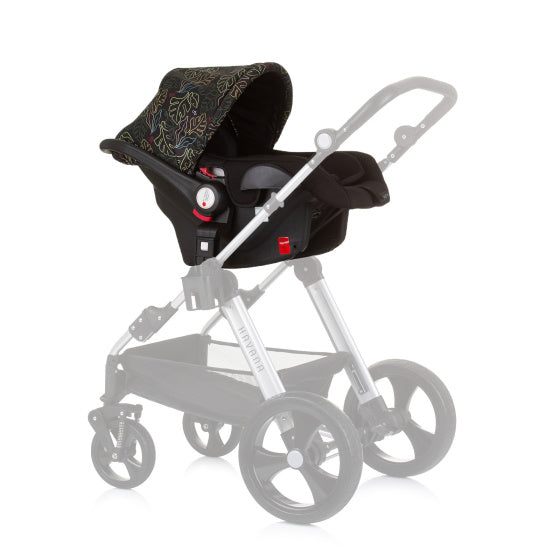 Chipolino Havana Seat Seat avec adaptateurs 40-85 cm Groupe 0+ Feuilles d'obsidienne noires