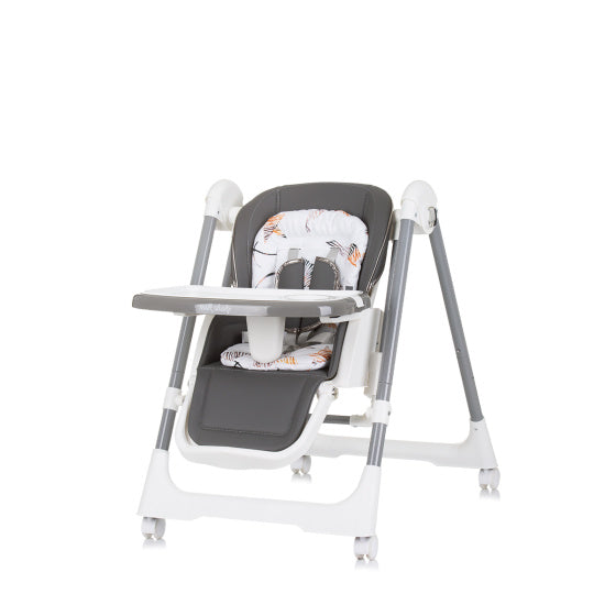 Chipolino Milk Shake 2 en 1 chaise haute chaise à bascule Ash Gris blanc