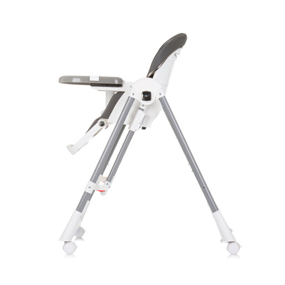 Chipolino Milk Shake 2 en 1 chaise haute chaise à bascule Ash Gris blanc