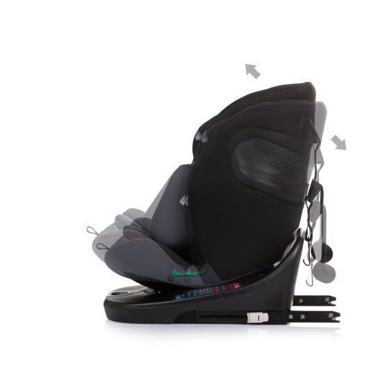 Siège d'auto Chipolino I-Size 40-150 cm Isofix 360 ° Obsidian noir gris
