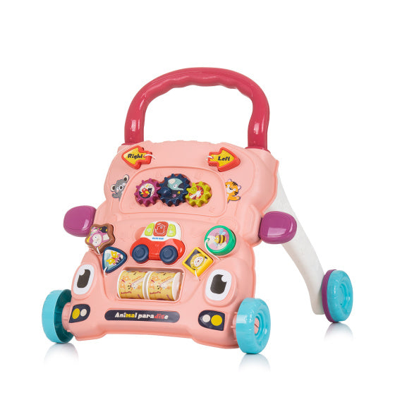 Chipolino Funny Animaux Walker avec jouer de la musique de voiture rose