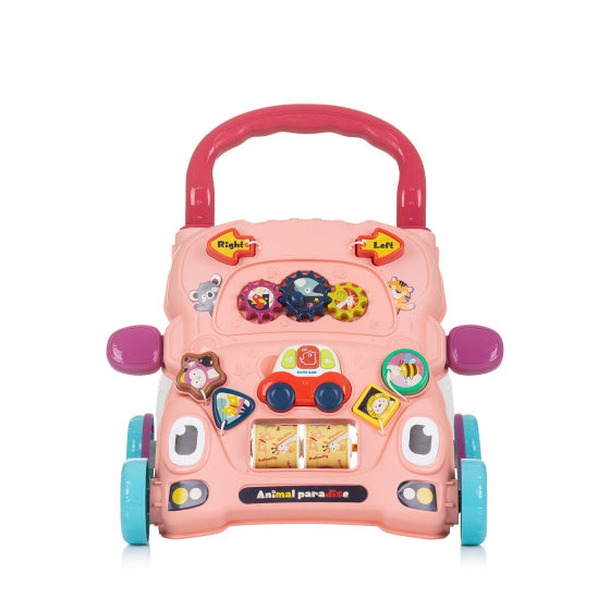 Chipolino Funny Animaux Walker avec jouer de la musique de voiture rose