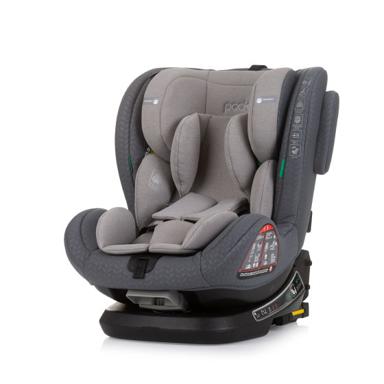 Chipolino Peak siège auto i-size 40-150 cm isofix 360° gris granit