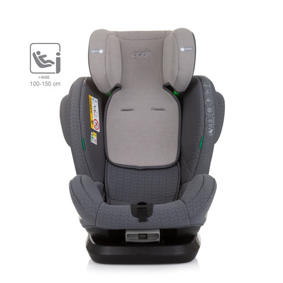 Chipolino Peak siège auto i-size 40-150 cm isofix 360° gris granit