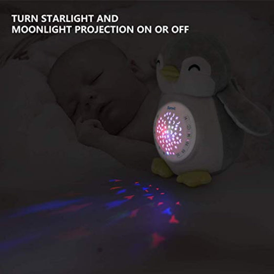 Chipolino en peluche bébé projecteur Knuffeldino avec lumière musicale
