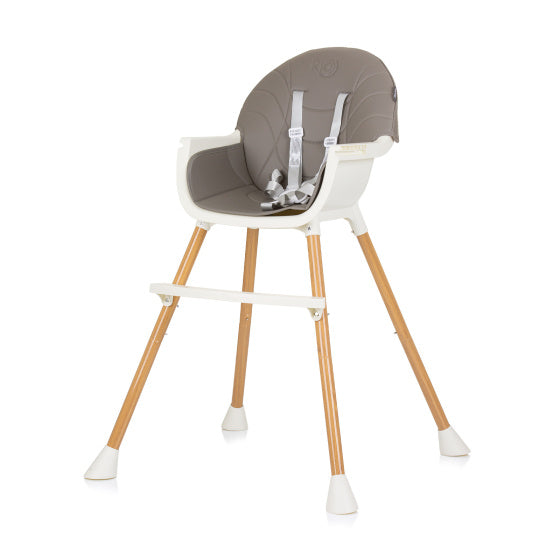 Chipolino Rio 2-en-1 Chaise haute avec coussin de siège Eetage Graphite Gris blanc