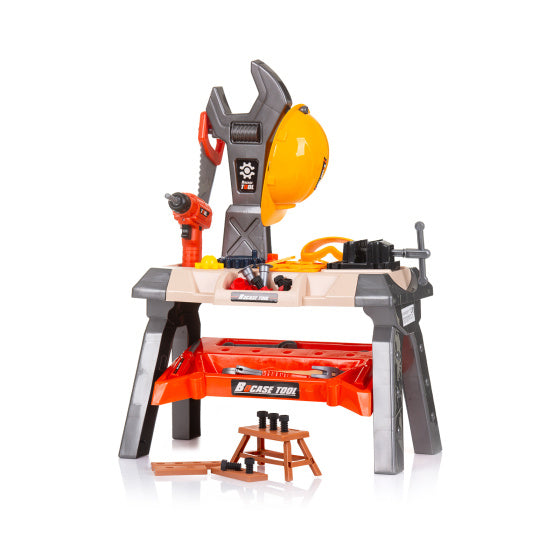 Établi Chipolino avec outils et coffret de jeu lumineux 63 pièces