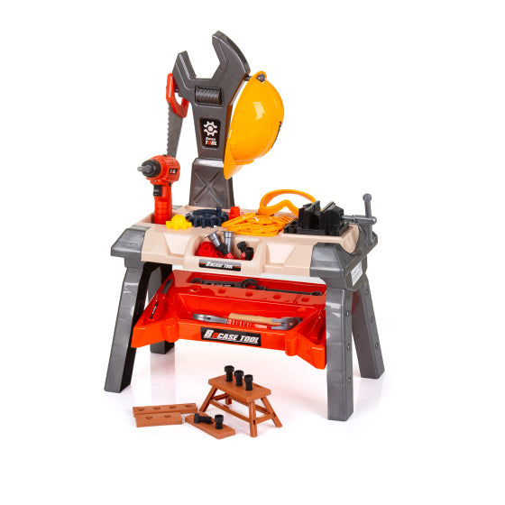 Établi Chipolino avec outils et coffret de jeu lumineux 63 pièces