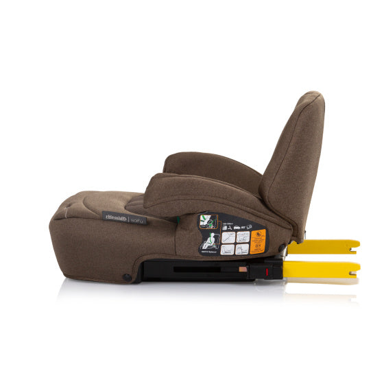 Chipolino Safy réhausseur i-size 125-150 cm isofix marron macadamia