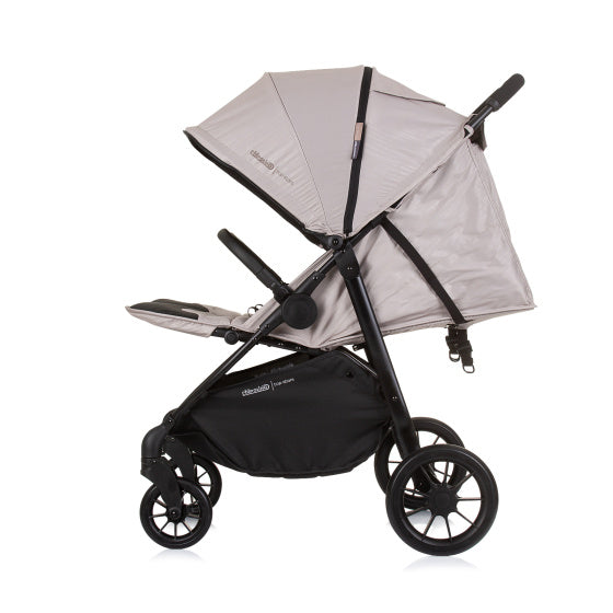 Poussette pliante Chipolino pour 2 personnes beige macadamia noir