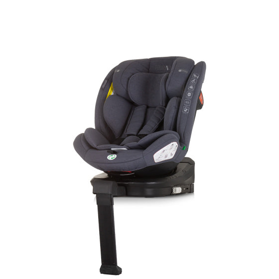 Chipolino tourino siège auto i-size 40-150 cm isofix 360° granit gris foncé