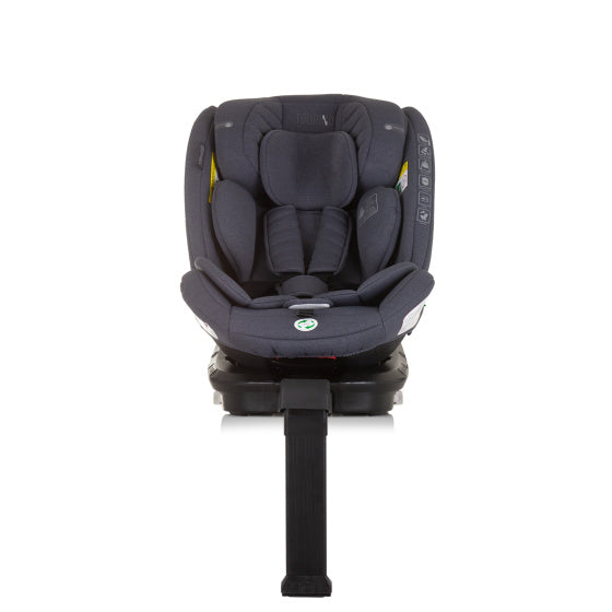 Chipolino tourino siège auto i-size 40-150 cm isofix 360° granit gris foncé