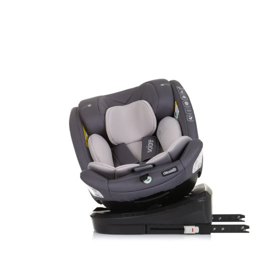 Chipolino siège auto i-size 40-150 cm isofix 360° gris granit