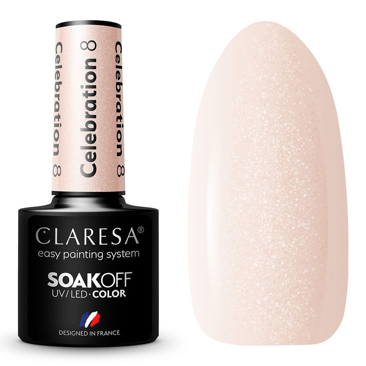 Claresa vernis gel uv led 5ml célébration 8