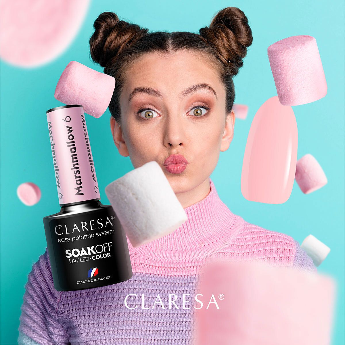 Claresa Vernis Gel UV LED 5 ml Marsh Mallow 6