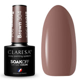 Claresa vernis gel uv led 5 ml marron 304 emmène-moi à la rivière