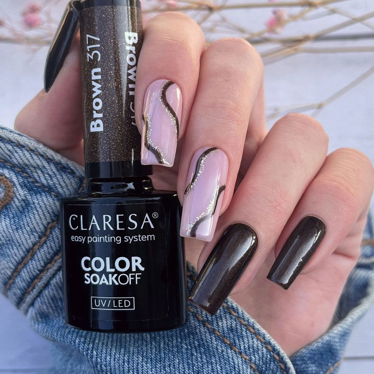 Claresa vernis gel uv led 5ml marron 317 sentiments chaleureux