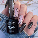 Claresa vernis gel uv led 5ml marron 317 sentiments chaleureux