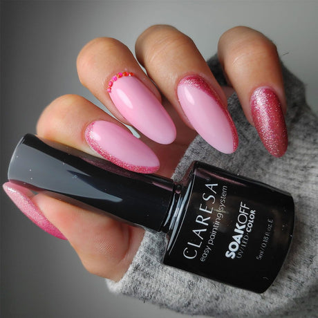 Claresa Vernis Gel UV LED 5 ml Full Glitter 5 Rose Chaud