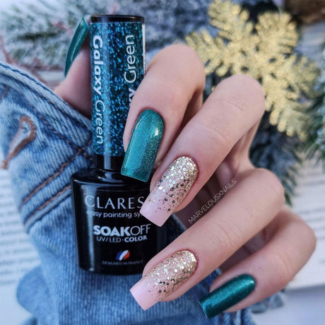 Claresa Vernis gel UV LED 5 ml vert galaxie