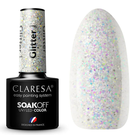 Claresa Vernis Gel UV LED 5 ml Paillettes 1