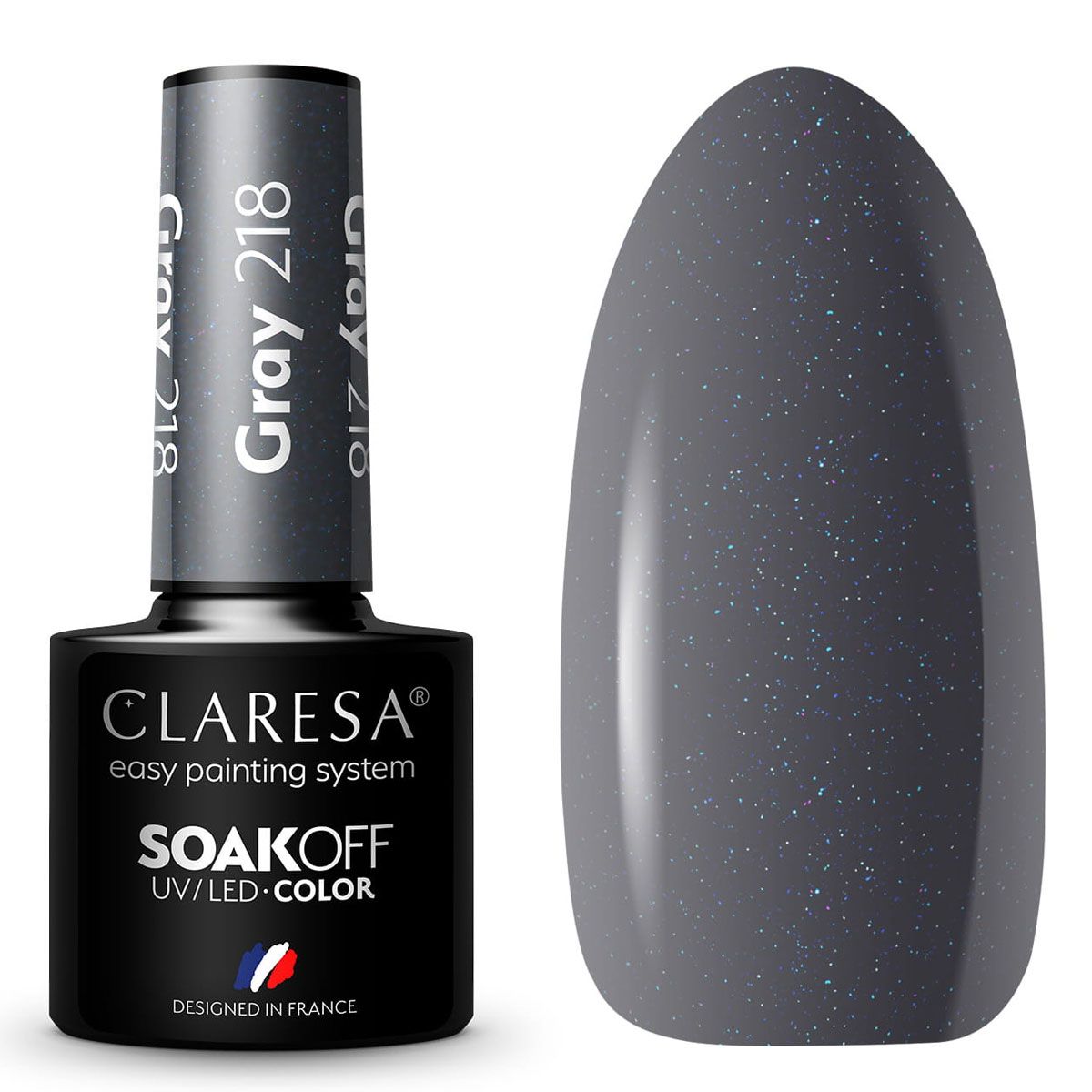 Claresa Vernis gel UV LED 5 ml Gris 218 Forêt tranquille