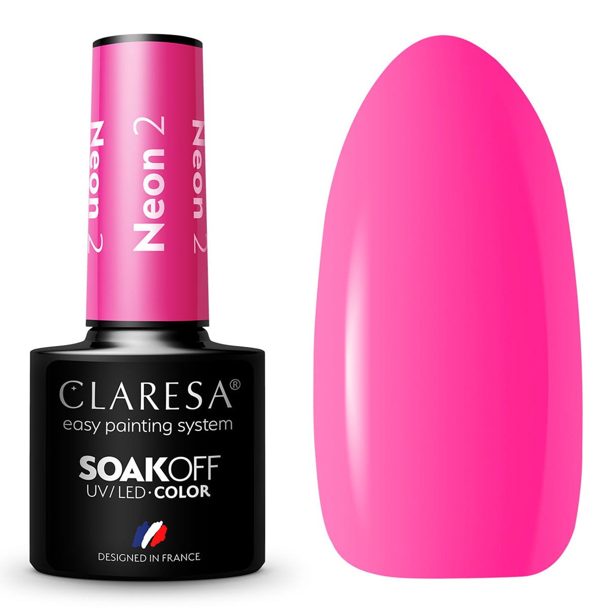 Claresa Vernis Gel UV LED 5 ml Néon 2