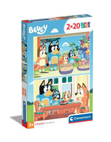 Clementoni - puzzle - 2x20 pièces - bluey - puzzle enfant - à partir de 3 ans
