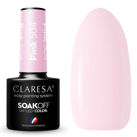 Claresa vernis gel uv led 5ml rose 504 voyage ballon