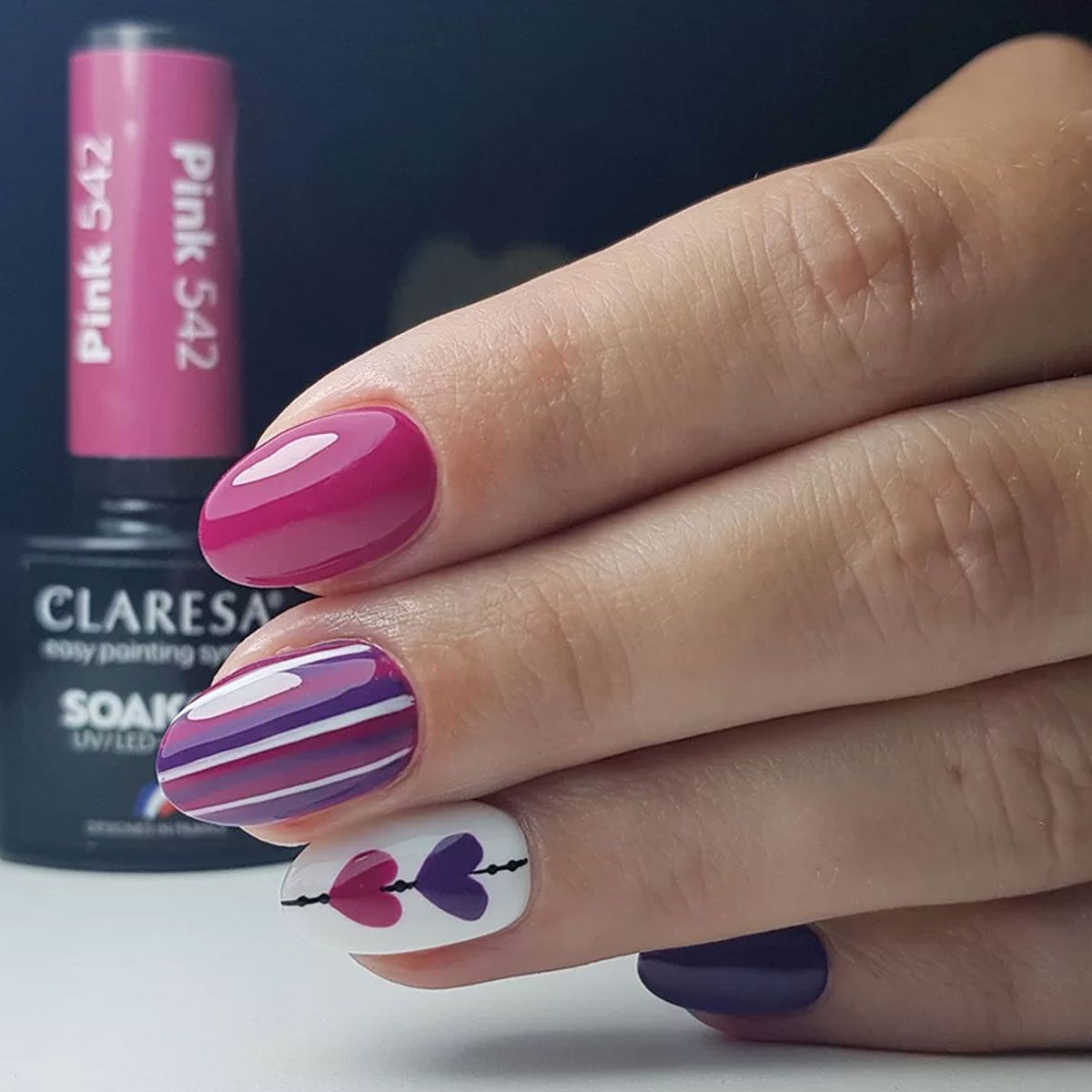 Claresa Vernis Gel UV LED 5 ml Rose 542 Look Classique