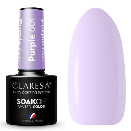 Claresa vernis gel uv led 5ml violet 601 voyage en ballon