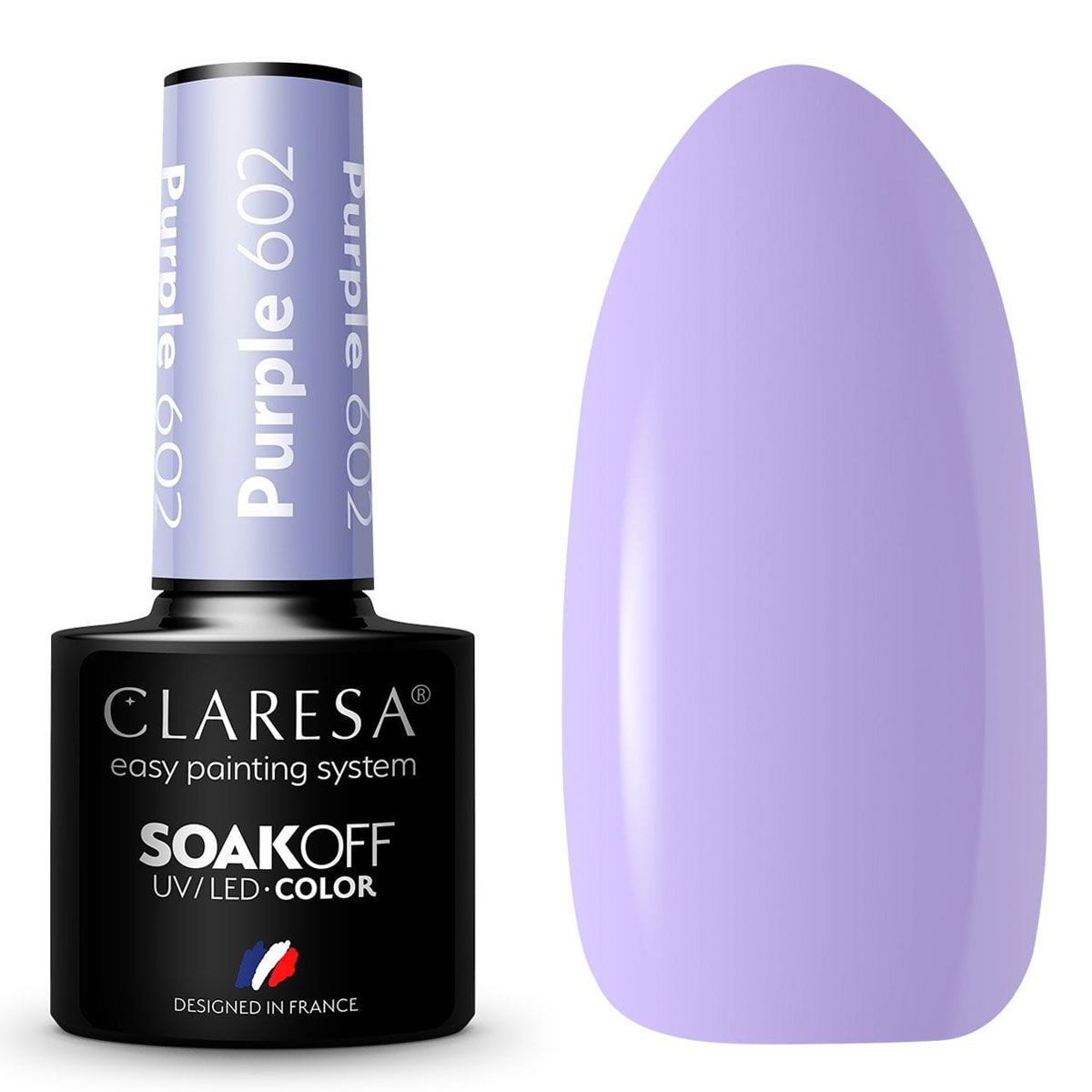 Claresa vernis gel uv led 5ml violet 602 voyage ballon