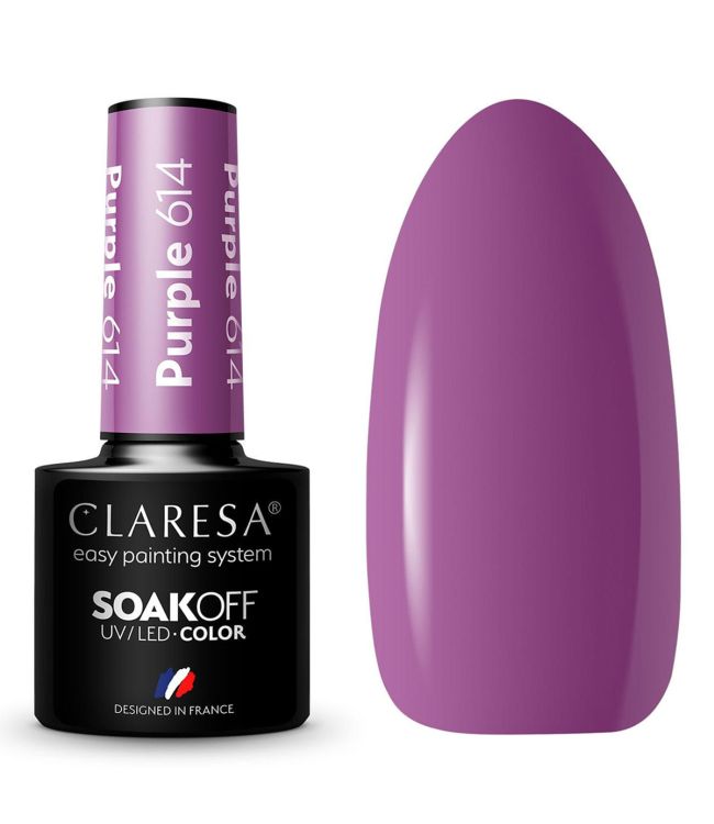 Claresa vernis gel uv led 5ml violet 614 fête foraine