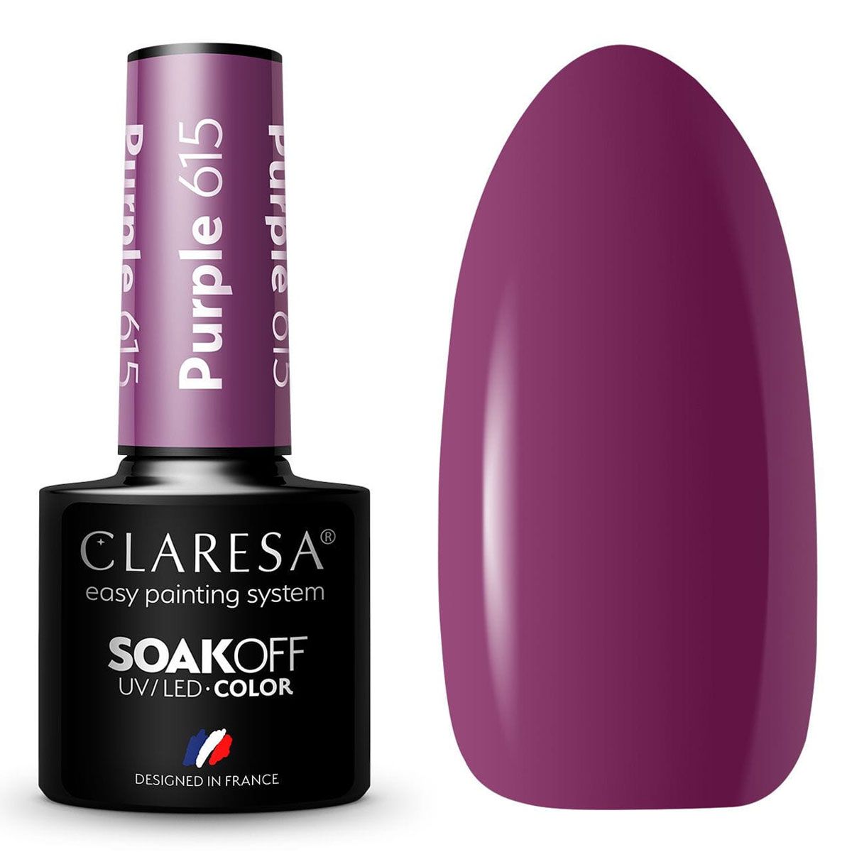 Claresa Vernis gel UV LED 5 ml Violet 615 Forêt tranquille