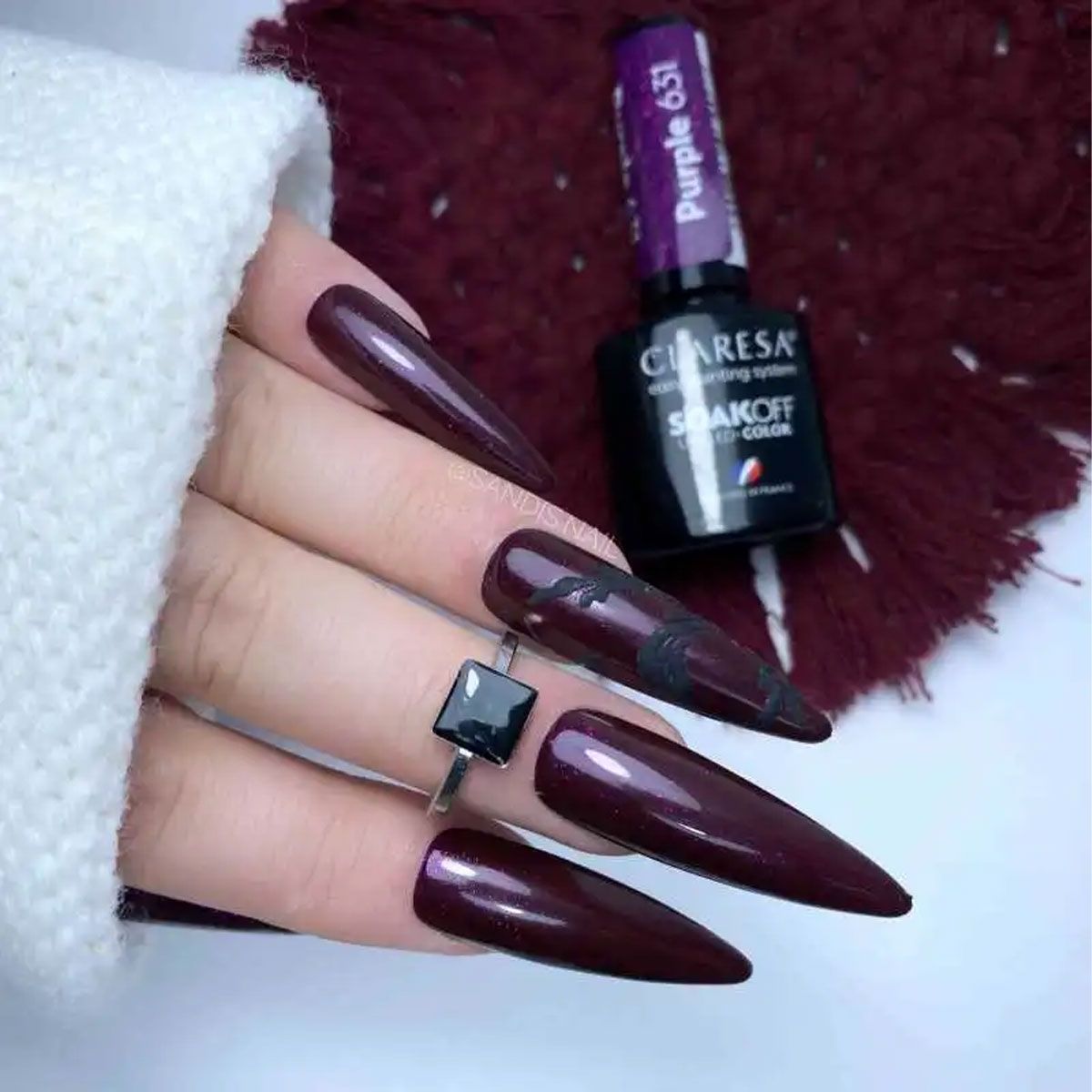 Claresa vernis gel uv led 5ml violet 631 baies pleines