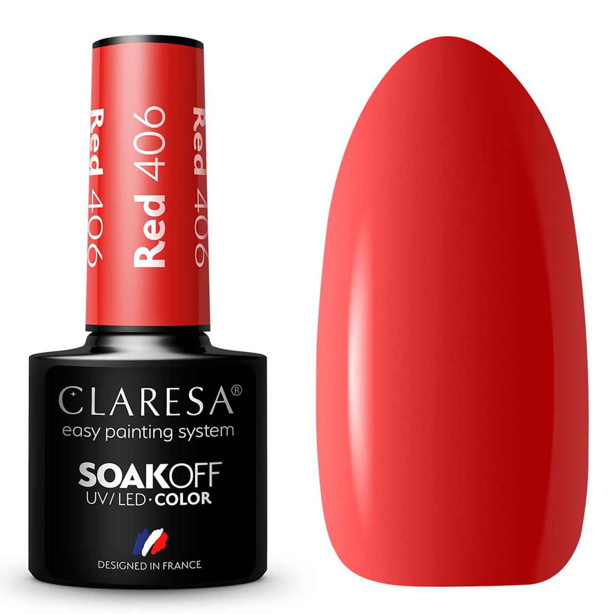 Claresa Vernis Gel UV LED 5 ml Rouge 406 Rainbow Explosion