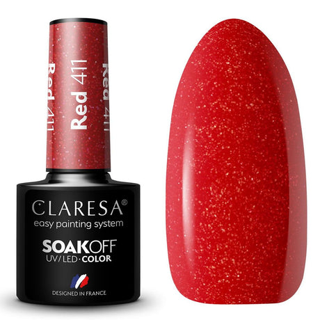 Claresa Vernis Gel UV LED 5 ml Rouge 411 Sunny Garden