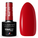 Claresa vernis gel uv led 5ml rouge 419 sentiments chaleureux