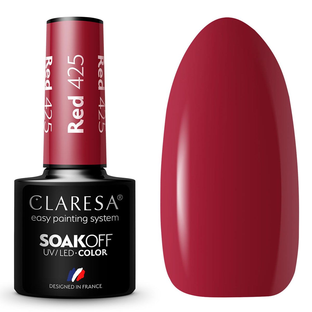 Claresa Vernis Gel UV LED 5 ml Rouge 425 Rainbow Explosion